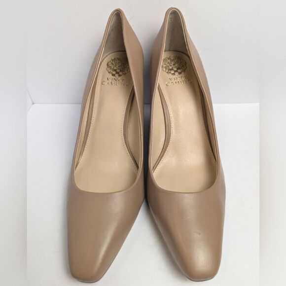 Vince Camuto Diletta Tan Nude Leather Wedge Pumps Womens 9.5 - Picture 4 of 8